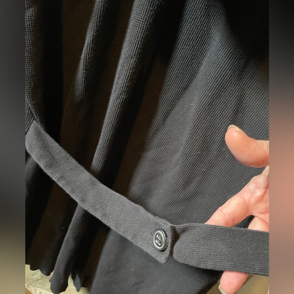 Calvin Klein Performance Black Waffle Thermal One Button Cardigan - Picture 6 of 7